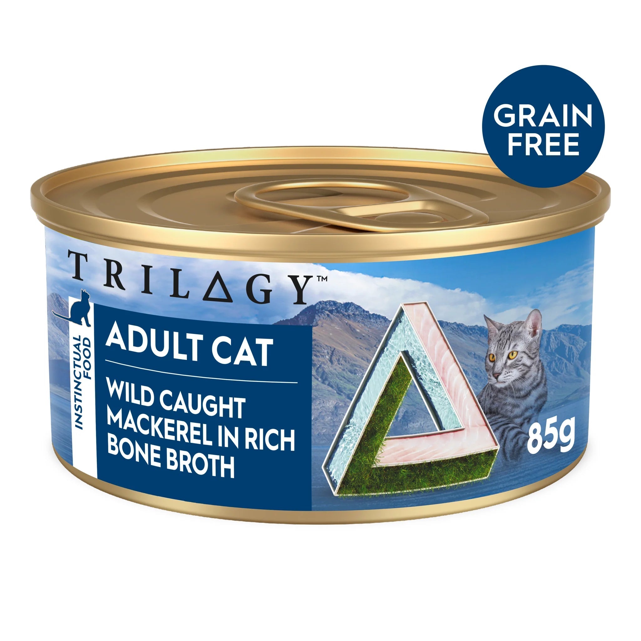 Trilogy Mackeral in Bone Broth Adult Cat Wet Food 85g***